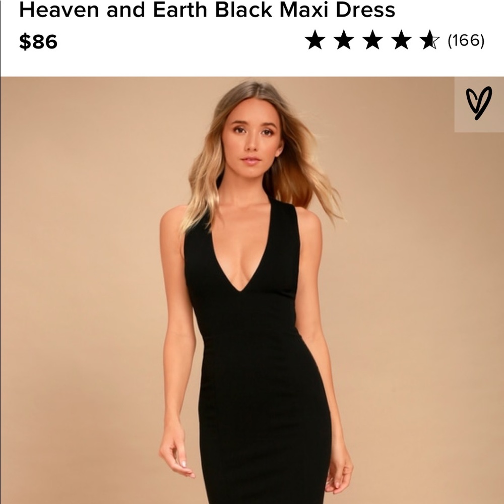 Lulus Heaven On Earth Dress Black Size Small